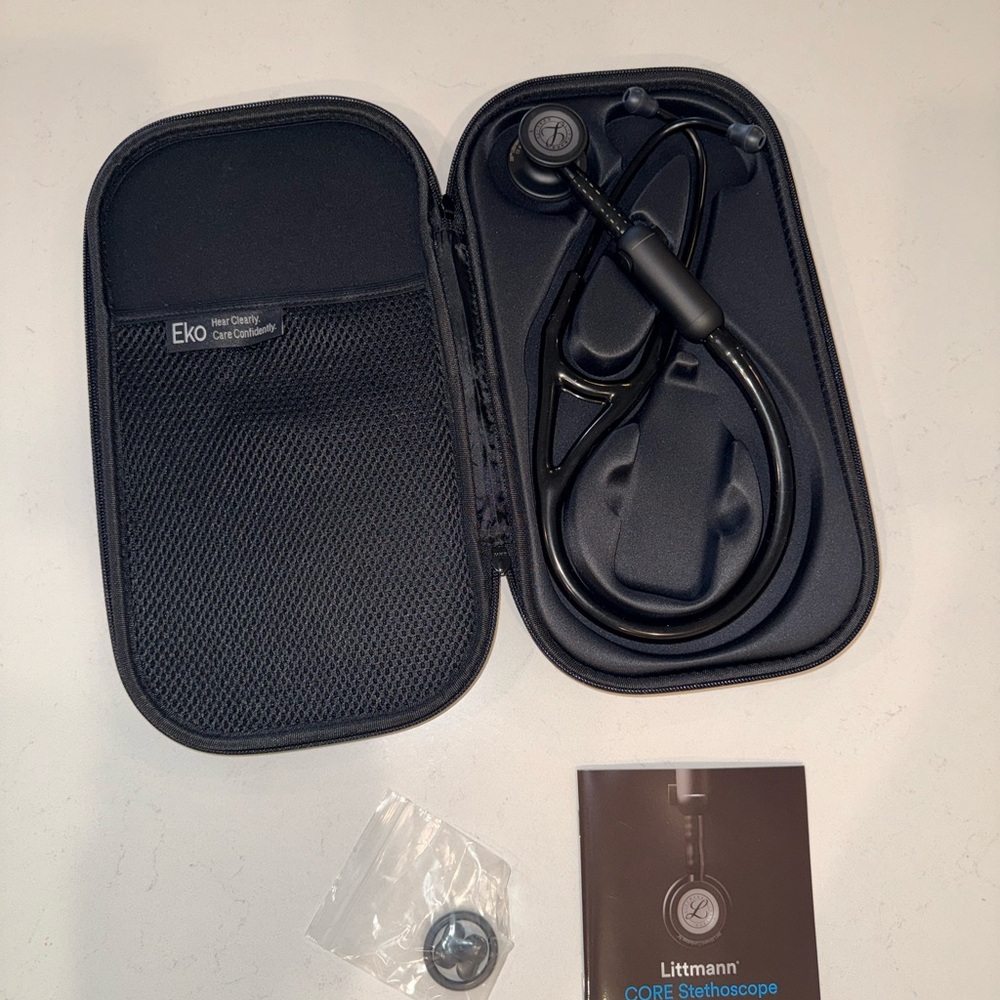 Littmann CORE Stethoscope in Black with Protective Case